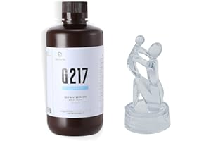 RI RESIONE Resina trasparente per stampante 3D RESIONE G217 Resina resistente e rigida non ingiallente simile all'ABS per la stampa 3D LCD DLP MSLA(trasparente,1000g)