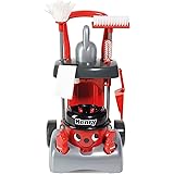 Casdon Giocattoli Henry & Hetty - Carrello di pulizia Henry Deluxe - Set rosso ispirato a Henry con aspirapolvere portatile f