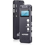 Digital Voice Recorder, Homder USB Professional Dictaphone Recorder with MP3 Player, Activated Rechargeable, Stereo HD Record