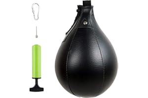 AIYING da Boxe veloci - Pallone da Boxe sospeso in Pelle PU,Borsa da Allenamento per Boxe con Pompa e Pulsante di Sicurezza, Attrezzatura da Boxe per Palla riflessa Speedball da Allenamento MMA