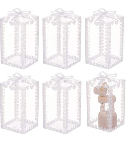 NBEADS Scatole Regalo Trasparenti Con Fiocco - 24 Confezioni Per Bomboniere, Dolci E Decorazioni Natalizie - Foto 13