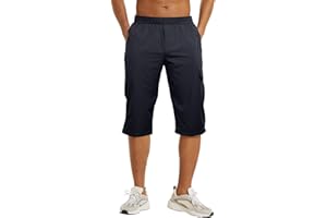 NANAMEEI Shorts 3/4 de Sport Bermuda Séchage Rapide Shorts en Plein Air Léger Été Casual Jogging Running Taille Elastique avec Multipoches