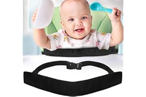 HOAAIGO Verstellbarer Hochstuhlgurt Baby-Sicherheitsgurt Motorrad-Sicherheitsgurt Passend Verstellbarer Sicherer Fahrgurt Kinder-Motorrad-Gurt für Verschiedene Stuhlgrößen, Schwarz