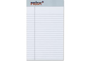 Tops 63060 Prismt Plus Jr. Lot de 12 blocs-notes à règles légales Gris pastel 50 feuilles/bloc