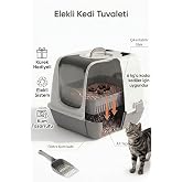 Flex Elekli Kedi Tuvaleti, 50x37,5x40 cm, XL boy, Kum k&uuml;reği hediyeli