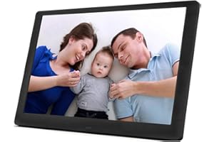 YASTA Cornice digitale 10 pollici cornice foto video HD con telecomando calendario sveglia supporto scheda USB