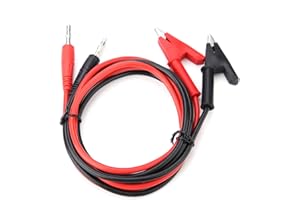 HILILAND 2pcs Silicone Banana Plug Lead Test Alligator Clip Alligator, p1040 4mm Wire Electrical Test Cables