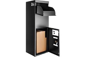 VEVOR Leveransboxar för paket för utomhusbruk 13,9"x11,6"x42", leveransbox i galvaniserat stål för paket med kodlås, stöldskydd, IPX3 vattentät leveransbox för paket för utomhusbruk, veranda, trottoarkant