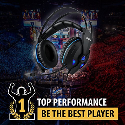 KLIM Impact     Cascos Gamer USB - Sonido Envolvente 7 1   Aislante de Ruidos     Audio de Alta Definici  n   Potentes Bajos     Auriculares de Diadema con micr  fono para Videojuegos para PC PS4