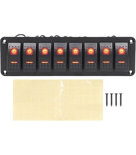 Interrupteur Pompe De Cale 3 Positions Avec LED - Panneau Bateau Auto/Manuel 12V 24V 15A Joyzan