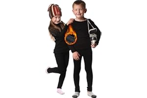 HOPLYNN Ensemble de sous-vêtements Thermiques Garçon Enfants sous-vêtements Fonctionnels pour Enfants Underwear de Ski pour Enfants