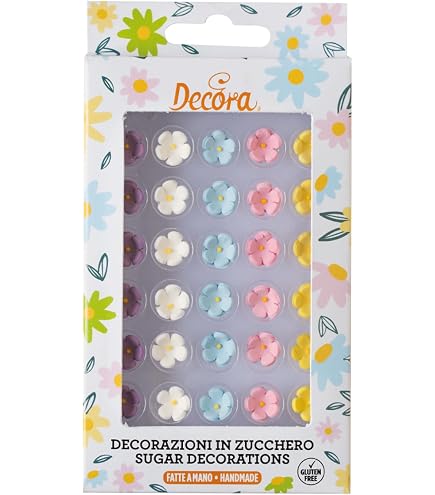 40 Pezzi Decorazioni Torta Fiori In Resina - 24mm, Colori Casuali, Per Compleanni E Crafting