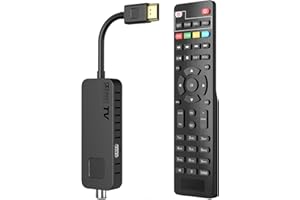 Dcolor DVB T2 Receiver - HDMI TV Stick HD 1080P H265 HEVC Main 10 Bit, Unterstützung USB WiFi/Multimedia/PVR [Inklusive 2in1 Universal-Fernbedienung]