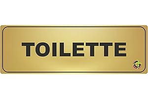 SOCIAL CRAZY TARGHE ADESIVE ORO - toilette - Targhette Autoadesive, Impermeabili Lavabili, uffici, Pub, Banche, aziende, ufficio (15X5 CM)