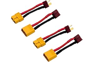 LINSYRC 2 Paar XT60 auf Deans T-Stecker RC Männlich Buchse Adapter für RC Auto Flugzeug Lipo Batterie ESC