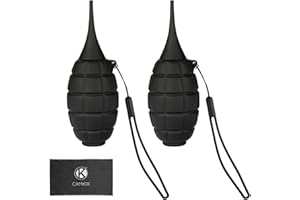 Kamera-Reinigungsset – 2X Verbesserter Kamera-Sensor-Bläser mit weicher Spitze – Druckluftreiniger mit Silikonband für DSLR, LCD-Bildschirme, CCD/CMOS-Filter, spiegellose Kamerasensoren