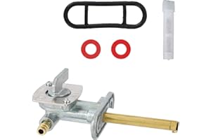 Penitue Fuel Petcock Valve Kit with Gasket & Filter Tube, Motorcycle Fuel Shut Off Valve Replacement Part Compatible with Yamaha Kawasaki Suzuki ATV Motorcycles