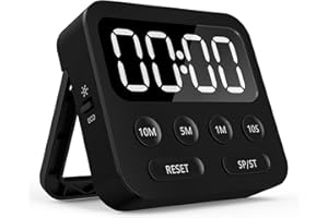 Minuteur,Minuteur de Cuisine,Chronomètre,Minuteur de Salle de Classe pour Enfants,Minuteur numérique magnétique Compte à rebours,Minuteur avec Grand écran LED Volume réglable pour la Cuisine