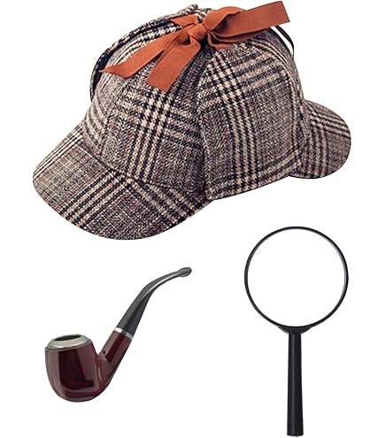 Costume Deerstalker Cappello Cappello Di Seta Set Costume