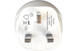 Adaptateur De Voyage France Vers Grande Bretagne GB / Angleterre / UK - Gamme Bulle- BB0165 - LTE Design - Leach Travel Europe