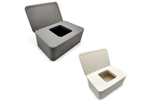 QEAPUG 2 Pièces Boite de Mouchoirs en Papier, Distributeur de Lingettes Humides, Support de Boîte de Lingettes Humides, Boîte de Papier Toilette pour Bébé, Boîte de Serviettes avec Couvercle