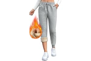 Vorvowry Pantaloni Tuta Donna Invernali Felpati Termici Pantalone Cotone Larghi Comodi Sportivi Caldi Pile Joggers Donna con Coulisse e Tasches