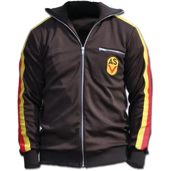 Historische Oost-Duitsland DDR Sport Jacket Jumper Top Rood DDR Hoodie Rits Retro, Rood, L