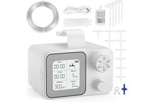 Kalawen Automatic Plant Waterer Indoor for 15 Potted Plants, Automatic Drip Irrigation Kit with Self Watering System, 30-Day Digital Programmable Water Timer
