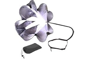 Qinsky Running Parachute,56 Inch Speed Parachute Resistance Parachute Speed Training Parachute with Adjustable Strap Running Sprint Chute for Improving Speed Stamina Strength Football Soccer Drilling
