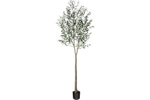 CROSOFMI Drzewo Oliwne Sztuczne 210 cm Duże Wysokie Sztuczne Rośliny z Jedwabiu Oliwnego Wewnątrz w Doniczkach Sztuczna Tropikalna Duża Sztuczna Roślina Odpowiednia do Domowego(1 Pack)