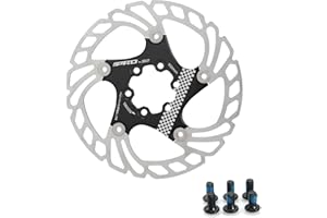Yongness Disco de freno de bicicleta 160 mm 180 mm 203 mm disco de freno de bicicleta rotor de freno flotante adecuado para bicicletas de carretera, bicicletas de montaña, MTB, BMX (Negro, 160mm)