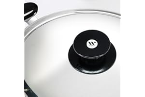 Oppaha Pomelli Manopole Pentola Compatibili AMC al 100% Filettatura in Ottone e Bachelite Anti Scottatura Set 2 Pz