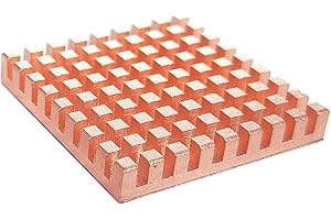 Haojiaho Kühlkörper, Reinem Kupfer, 40 x 40 x 6 mm, Kühlkörper mit Wärmeleitpads, Kühlkörper für CPU, IC Chip, Leiterplatte, Präzisionsgeräte, Kühlung, 1 Stück