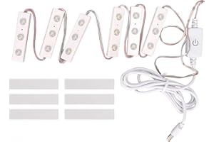 DIOCHE Led Vanity Mirror Lights Vanity Make Up Light, String Light Bars Ultra Bright White LED, Regulacja Jasności Lights Strip, USB Plug In Mirror Lights do Makijażu Toaletka i Lustro łazienkowe(6 strun)