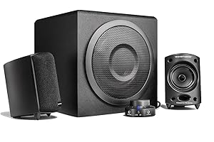 Wavemaster 66206 Moody Bt 2.1 Sistema di Altoparlanti (65 Watt) con Utilizzo di Casse Acustiche Streaming Bluetooth per Tv/Tablet/Smartphone/PC Color Nero