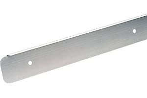 TC FABRICATORS T&C™ 38mm-40mm Kitchen Worktop Finishing Profiles 10mm Radius Top & Bottom - Hand Finished - Polished Chrome Effect Finish (665mm Long Breakfast Bar End Cap)