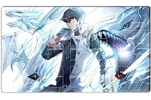 MLIKEMAT New Playmat Kaiba Seto Blue-Eyes White Dragon CCG TCG Trading Card Game Mat + Free Bag (ZD014-217-A)