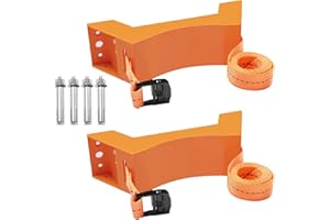 WAORZMK Cylinder Wall Mounted Bracket, Propane Tank Bracket Nitrogen Gas Cylinder Holder, with Screws and Safety Chain Supported 59inch, Suitable for On-The-Go OTG, Rv Water Softener (Yellow)