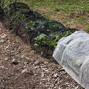 10Ft x33Ft Mosquito Bug Insect Bird Net Transparent Black Barrier Hunting Blind Garden Netting for Protect Your Plant Fruits Flower