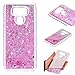 Produktbild Hancda Hülle für LG G6, Handyhülle Silikon Case Glitzer Flüssig Bling Glitter Schutzhülle für LG G6, Hülle Transparent Spiegel Dünn Cover für LG G6,Rosa