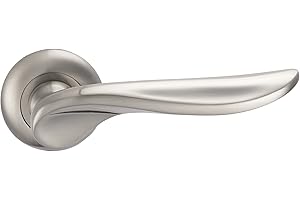 Fortessa Achilles Series Contemporary Design Door Lever/Door Handle with Satin Nickel Finish (Door Lever)