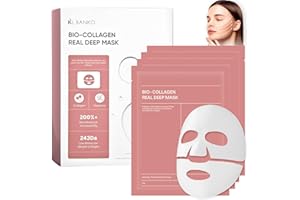 ZNNHNN 4 Piezas Bio Collagen Real Deep Mask, Máscara de Colágeno Overnight, Mascarilla Facial Hidratante, para Hidratación, Antiarrugas, Limpieza