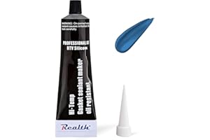 Realth Silicone Gasket Joint Maker 1 Pièce Haute température RTV 3,53 onces Bleu Ultra résistant à l'huile Joint de Bride Haute résistance pour la réparation de Motos Automobiles (SG310)