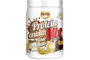 LIFE PRO NUTRITION Life Pro Fit Food Protein Crunch 500g. Cereales Proteicos. Bolitas de Proteína Varios sabores. Bajo en Hidratos. Cuida tu alimentación. Hecho en España. (DARK CHOCOLATE & WHITE CHOCOLATE)