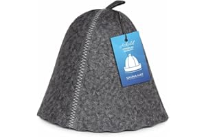 ASKOLD Ukrainian Wool Sauna Hat Gray for Sauna Banya Bath House - Sauna Hat Finnish - Ukraine Sauna Hat Wool - Russian Banya Hat for Men - Sauna Hat for Men - Sauna Hats Russian