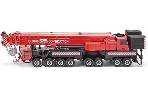Siku 4311, Stor Mega Lifter-kran, 1:55, Metall,plast, Röd, Kranarmen kan dras ut, Vinsch