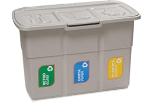 DEA Home Z433M025 Ecopat Pattumiera, 75X37X50, Grigio