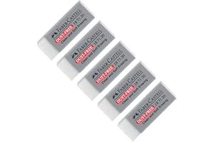 Faber-Castell 205053 - Gomme Dust-Free, plastique, blanc, 5 pièces
