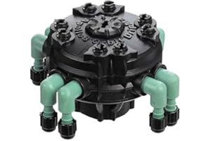 5 Pack - Orbit Adjustable Flow 8-Port Drip Irrigation Manifold for 1/4 Inch Tube