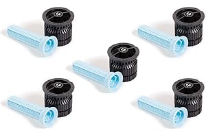 Rain Bird Buse HE-de Van 12 pour arroseur Statique par ex. 1804, Grande Efficacité, Marron, portée 2,7 m à 3,7 m, 5 pièces (HE-Van 15, Noir)